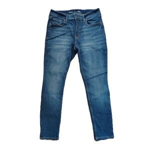 OLD NAVY Rockstar Dark Wash Mid Rise Sz 10 Short Petite Skinny Stretch Jeans